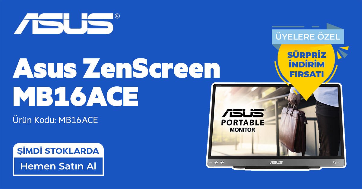 Asus ZenScreen MB16ACE Taşınabilir Monitör Fiyatları