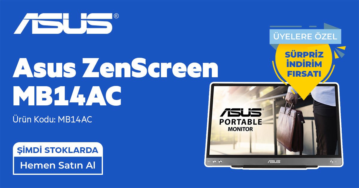 Asus ZenScreen MB14AC Taşınabilir Monitör Fiyatları