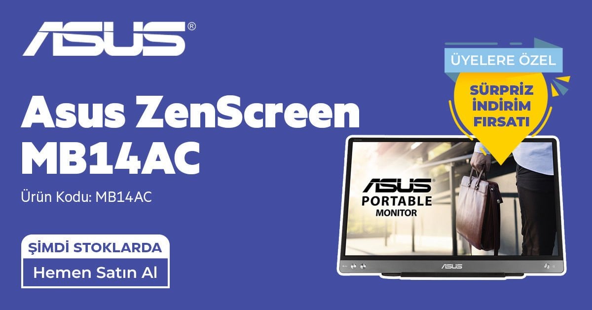Asus ZenScreen MB14AC Taşınabilir Monitör Fiyatları