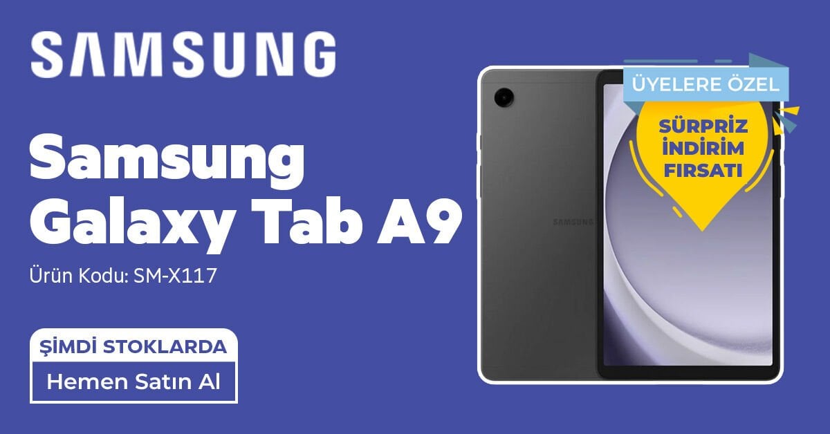 Samsung Galaxy Tab A9 Tablet Fiyatları