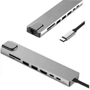 Daytona FC10 8in1 Type-C to USB SD TF HDMI RJ45 Ethernet Hub Çevirici