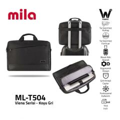 CLASSONE ML-T504 Mila  Viena Serisi 15.6'' Su Geçirmez Kumaş Laptop Notebook Taşıma