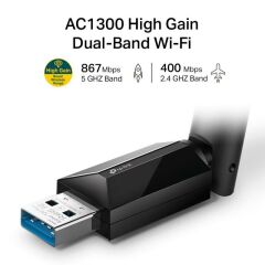 TP-LINK ARCHER-T3U-PLUS AC1300 High Gain Wireless Dual Band USB Adapter