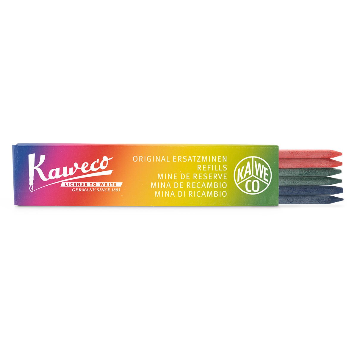 Kaweco Renkli (2 Kırmızı, 2 Yeşil, 2 Mavi) Refil, 3.2 mm 6'lı Kutu