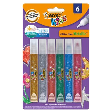 Bic Metalik Simli Yapıştırırcı, 6'lı Blister