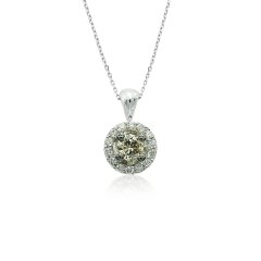 0,12 Karat Brown Pırlantalı Kolye 14 Ayar