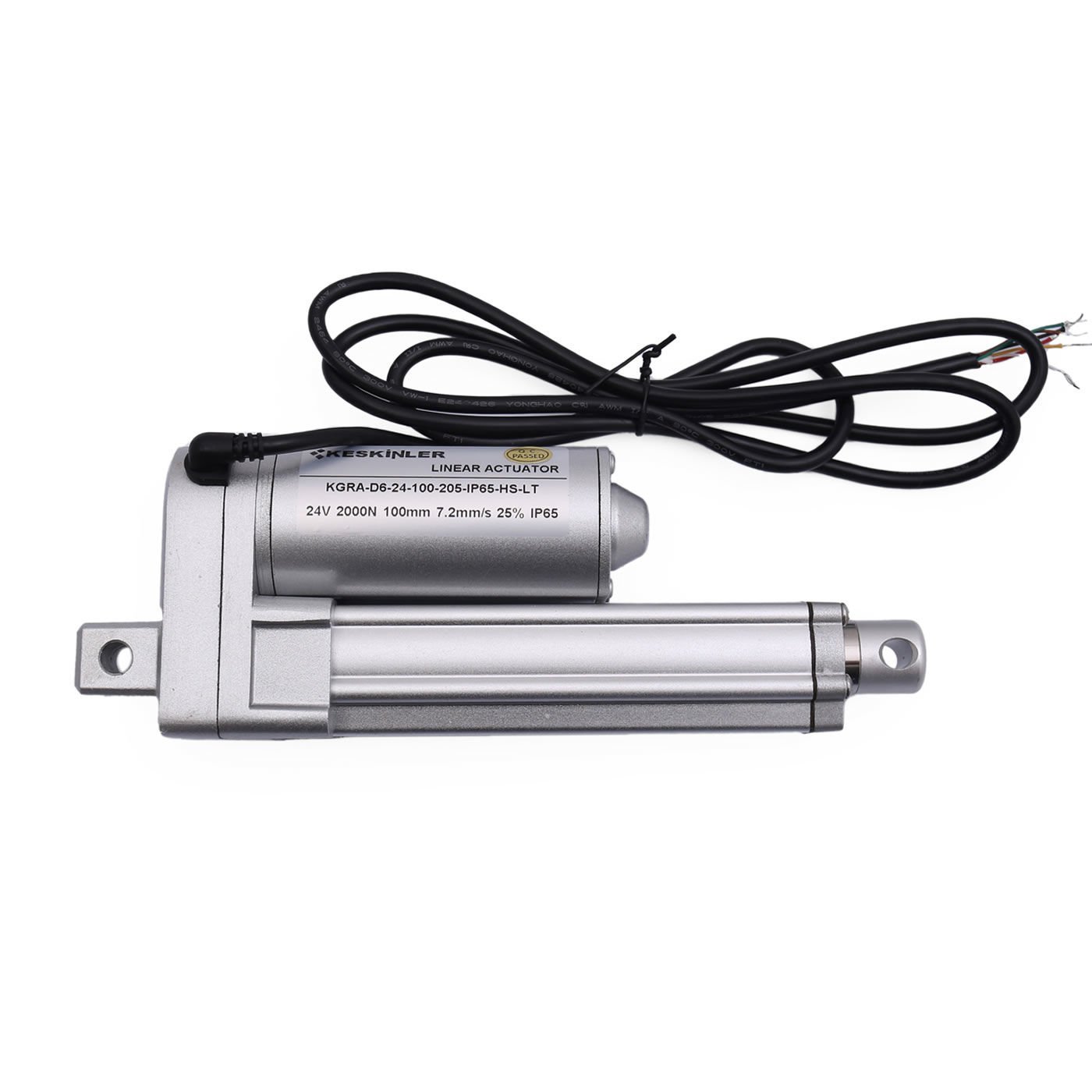 KGRA 24V 100MM 2000N IP65 Hall Sensörlü Lineer Motor