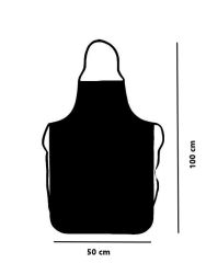 Omniclean Siyah Askılı Mutfak Bulaşık Önlüğü Lamineli 50 x 100 cm