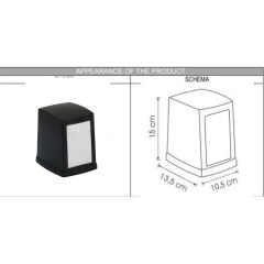 Omnipazar Vialli NP100B Siyah Masa Üstü Peçete Dispenseri