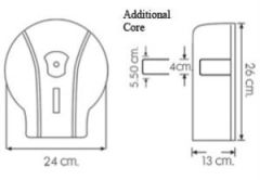 Vialli MJ1 Mini Jumbo Wc Tuvalet Kağıdı Dispenseri Aparatı Beyaz