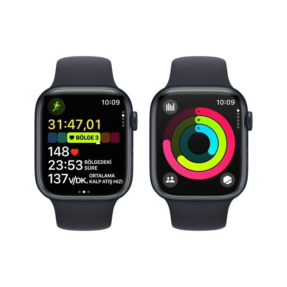 Apple Watch S9 45mm Gece Yarısı S -M/L Akıllı Saat