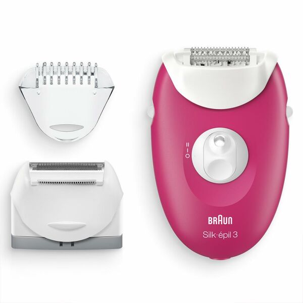 Braun Silk-épil 3 3276 Smartlight, 2'si 1 Arada Kablolu Epilatör / Ahududu Pembe