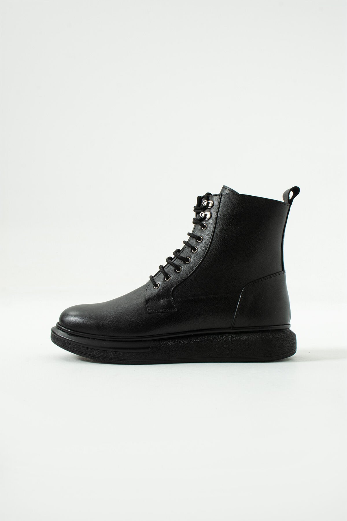 King Shoes Büyük Numara Siyah Bot