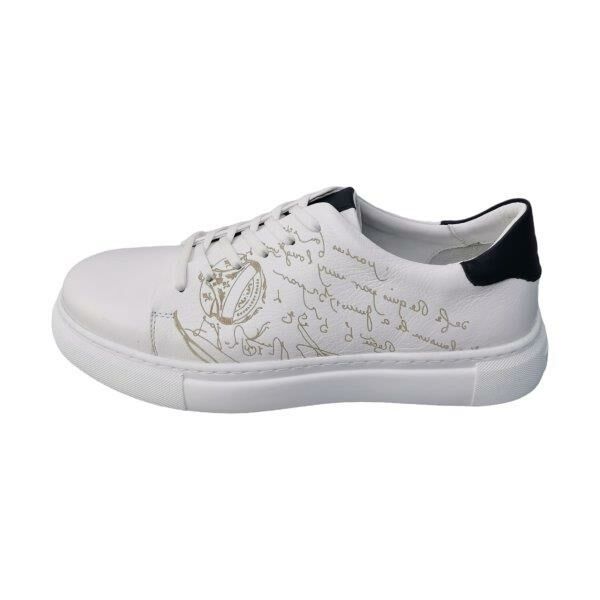 King Shoes Beyaz Deri Spor Ayakkabı