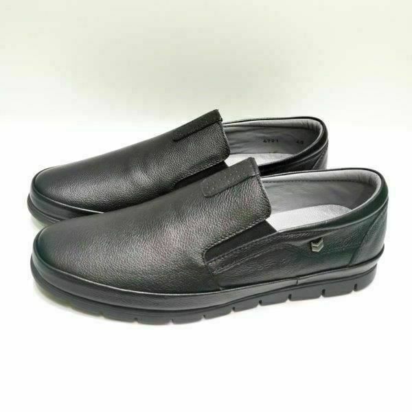 King Shoes Siyah Bağsız Erkek Ayakkabı