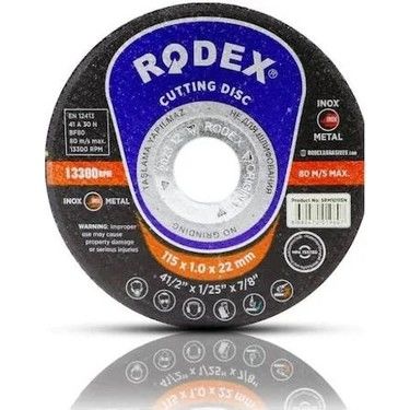 Rodex 115 x 1.0 x 22 Paslanmaz Çelik (Inox) SRM10115N Kesme Taşı