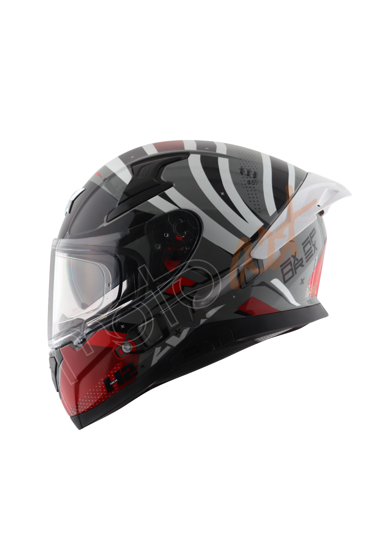 Axor Apex HEX-2 Kask Cool Grey Red Gloss