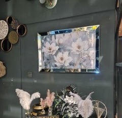 Ayna Çerçeveli, Flowers Tablo