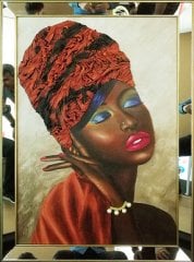 Aynalı 3 Boyutlu Afrikalı Tablo