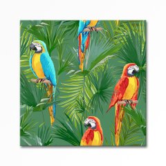 Kabartmalı Tablo, Tropikal Papağanlar