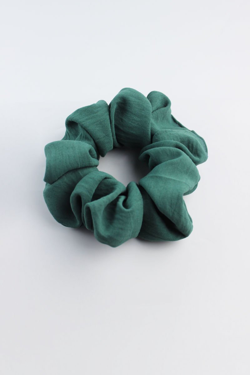 İkili Yumuşak Kumaş Lastik Toka Seti Simit Toka - Deniz Yeşili, Tarçın