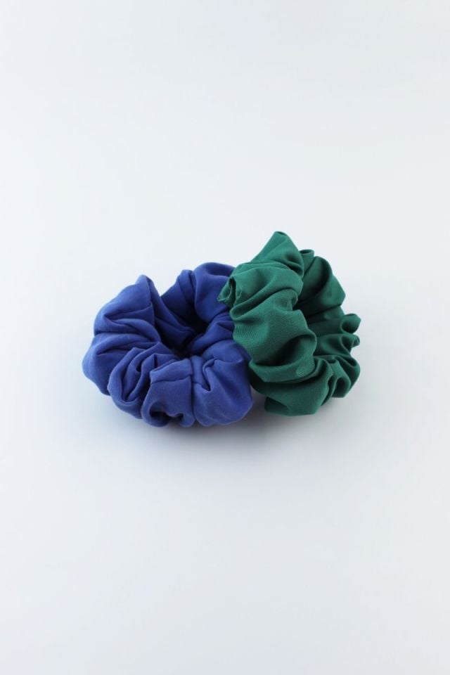 İkili Yumuşak Kumaş Lastik Toka Seti Simit Toka - İndigo, Deniz Yeşili