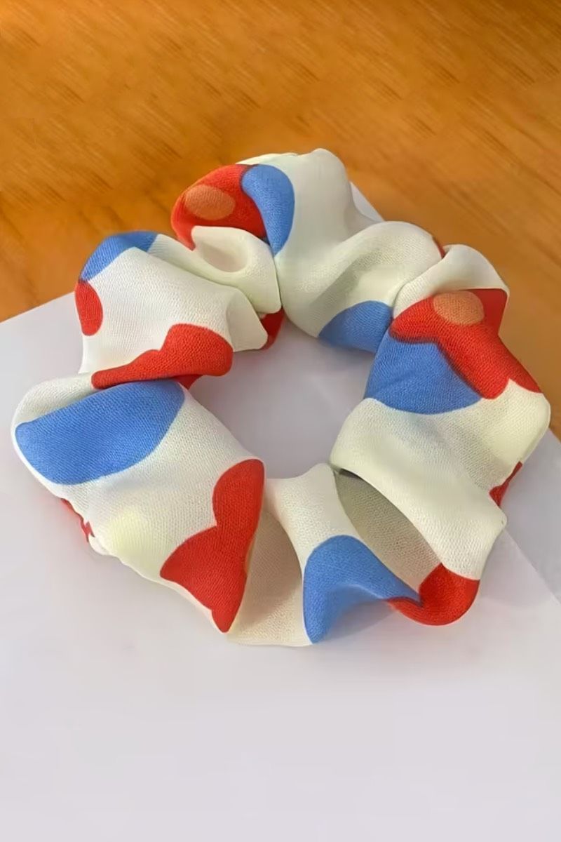 Çocuklar İçin Çiçek Desenli Pamuklu Çocuk Lastik Tokası - Toprak