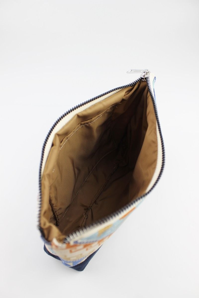 Kilim Desenli Çok İşlevli Lacivert El Cüzdanı