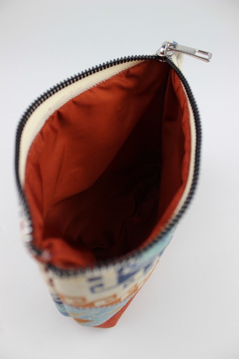 Kilim Desenli Küçük Boy Kiremit El Cüzdanı