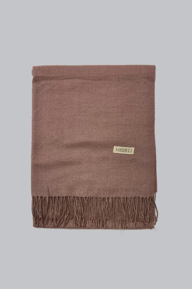 Yün Etol Omuz Şalı - Vizon