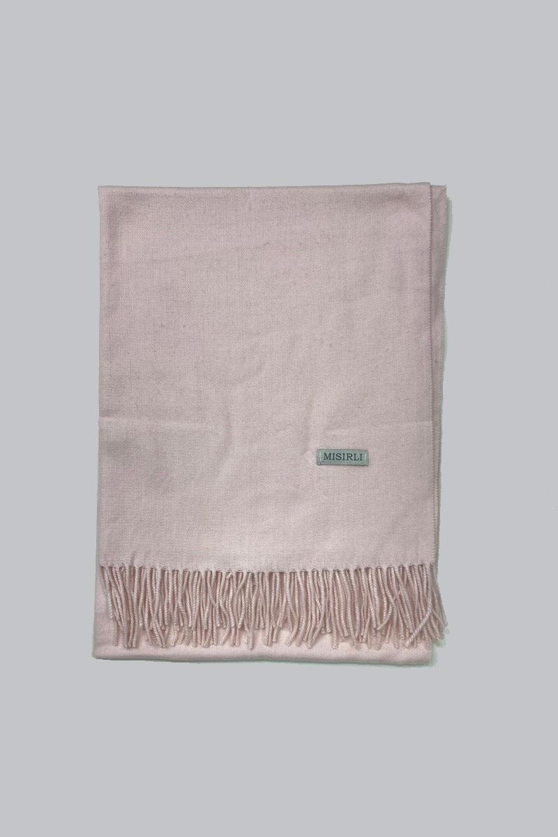 Yün Etol Omuz Şalı - Pudra