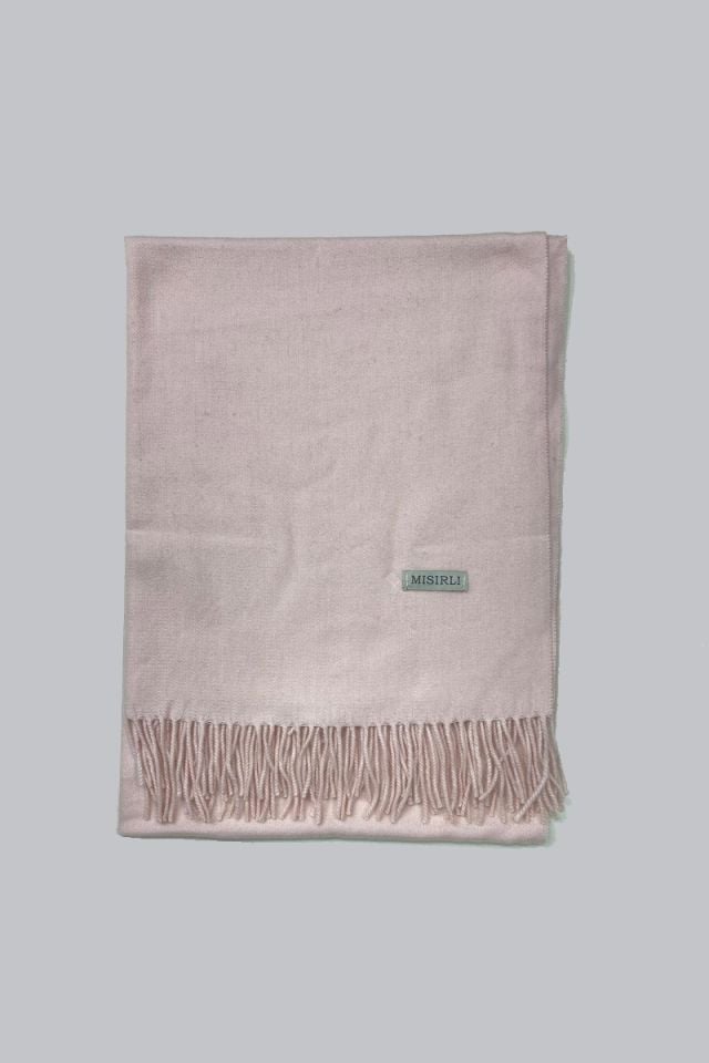 Yün Etol Omuz Şalı - Pudra