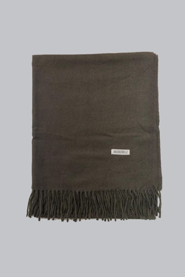 Yün Etol Omuz Şalı - Haki