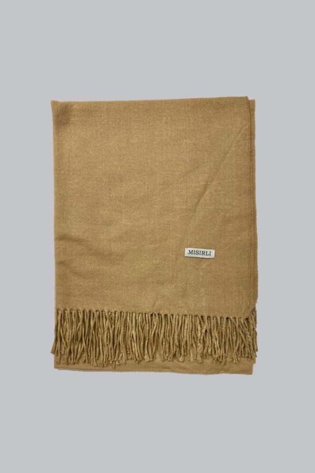 Yün Etol Omuz Şalı - Hardal