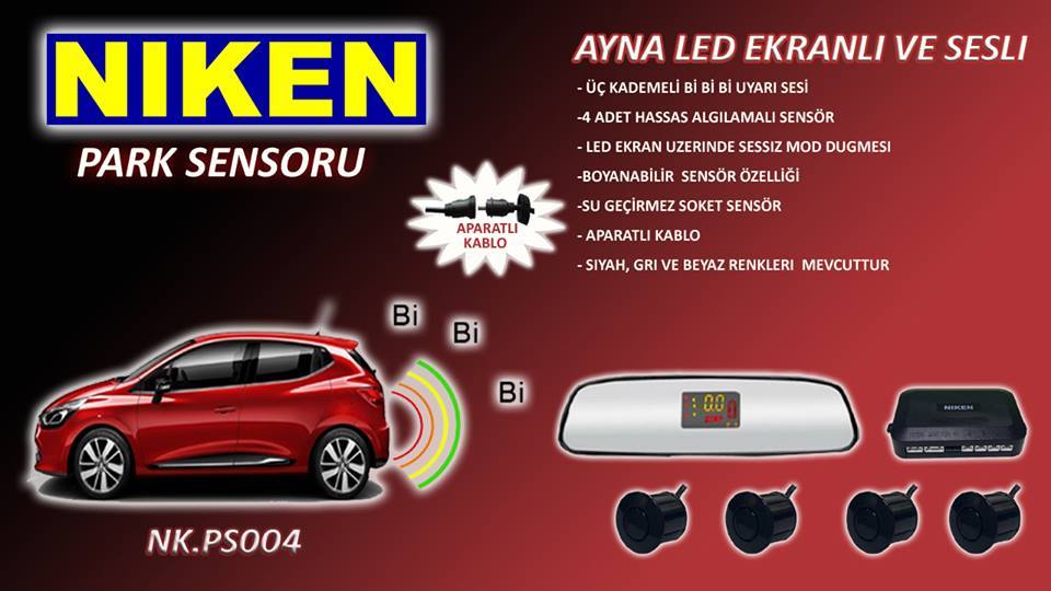 Park Sensörü Arka Dikiz Aynalı Led Ekranlı