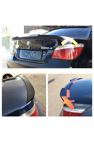Bmw E60  Model İçin Uyumlu Bagaj Üstü M4 Piano Black Spoiler 2004-2011