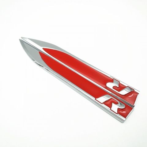 R Çamurluk Logosu Arması Kırmızı-Krom