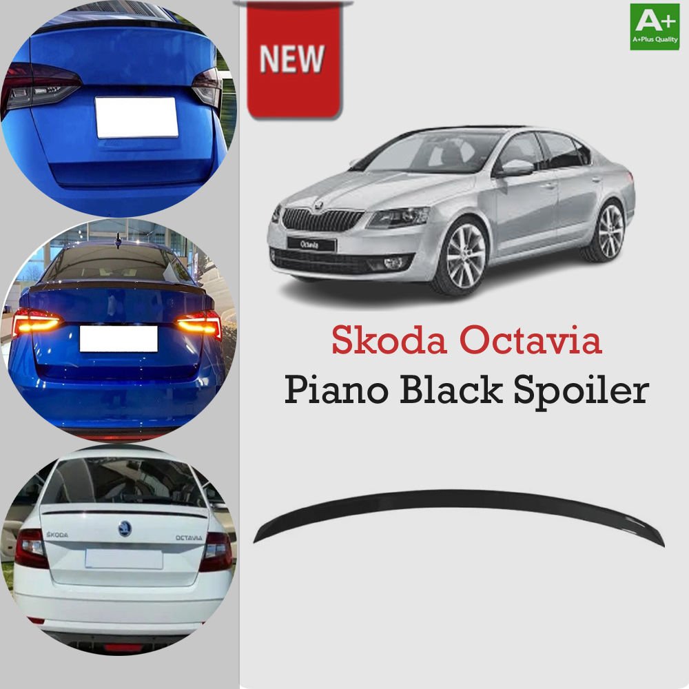 Skoda Octavia Bagaj Üstü Spoiler Piano Black 2021 Sonrası