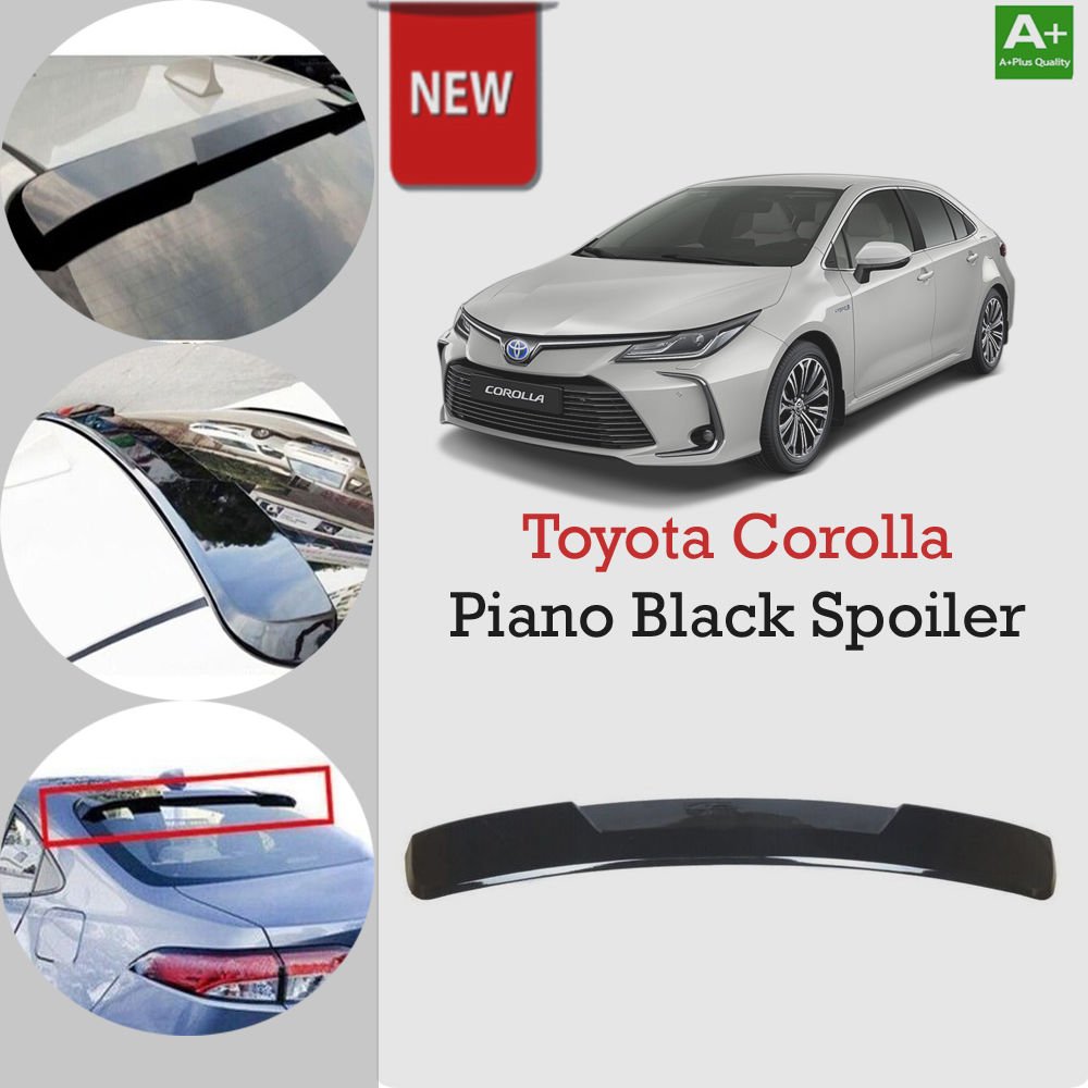 Toyota Corolla Cam Üstü Spoiler Piano Black 2019 Sonrası
