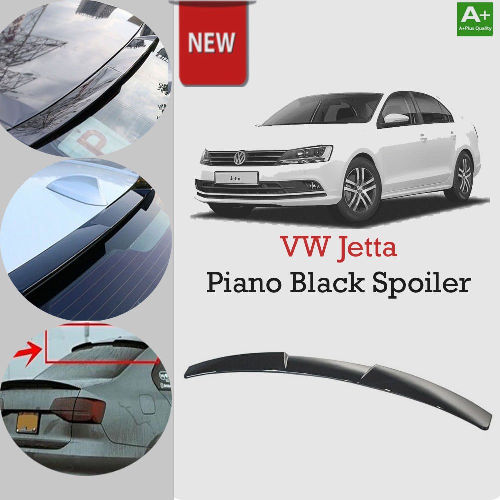 Vw Jetta Cam Üstü Yarasa Spoiler Piano Black 2011-2017