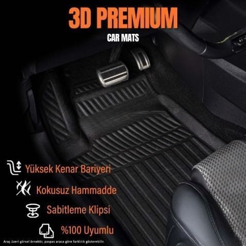 Renault Captur 3D Paspas Havuzlu Pro 2013-2019
