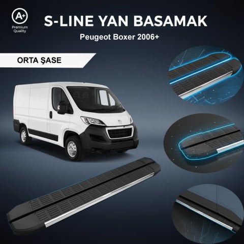 Peugeot Boxer S-Line Premium Krom Yan Basamak   2006 Sonrası