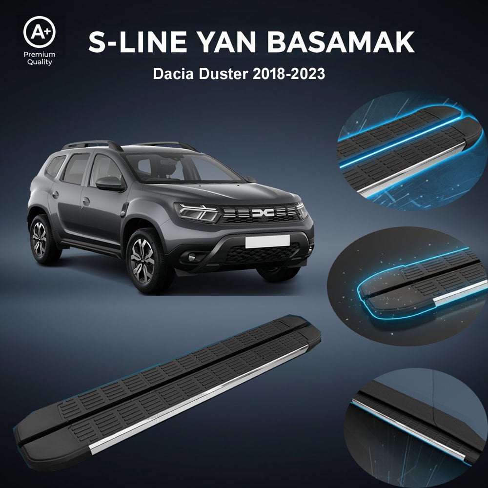 Dacia Duster S-Line Premium Krom Yan Basamak   2018-2023