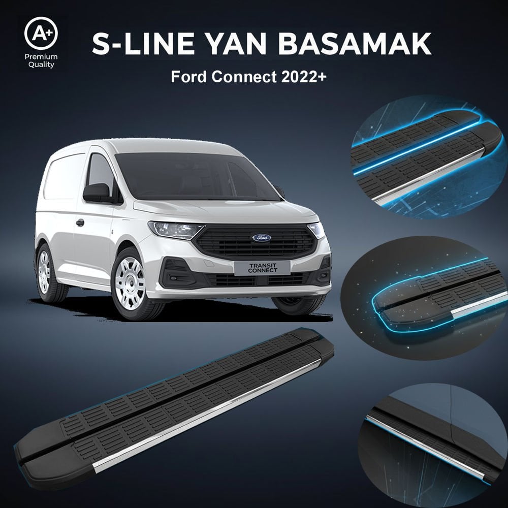Ford Connect S-Line Premium Krom Yan Basamak  2022 Sonrası