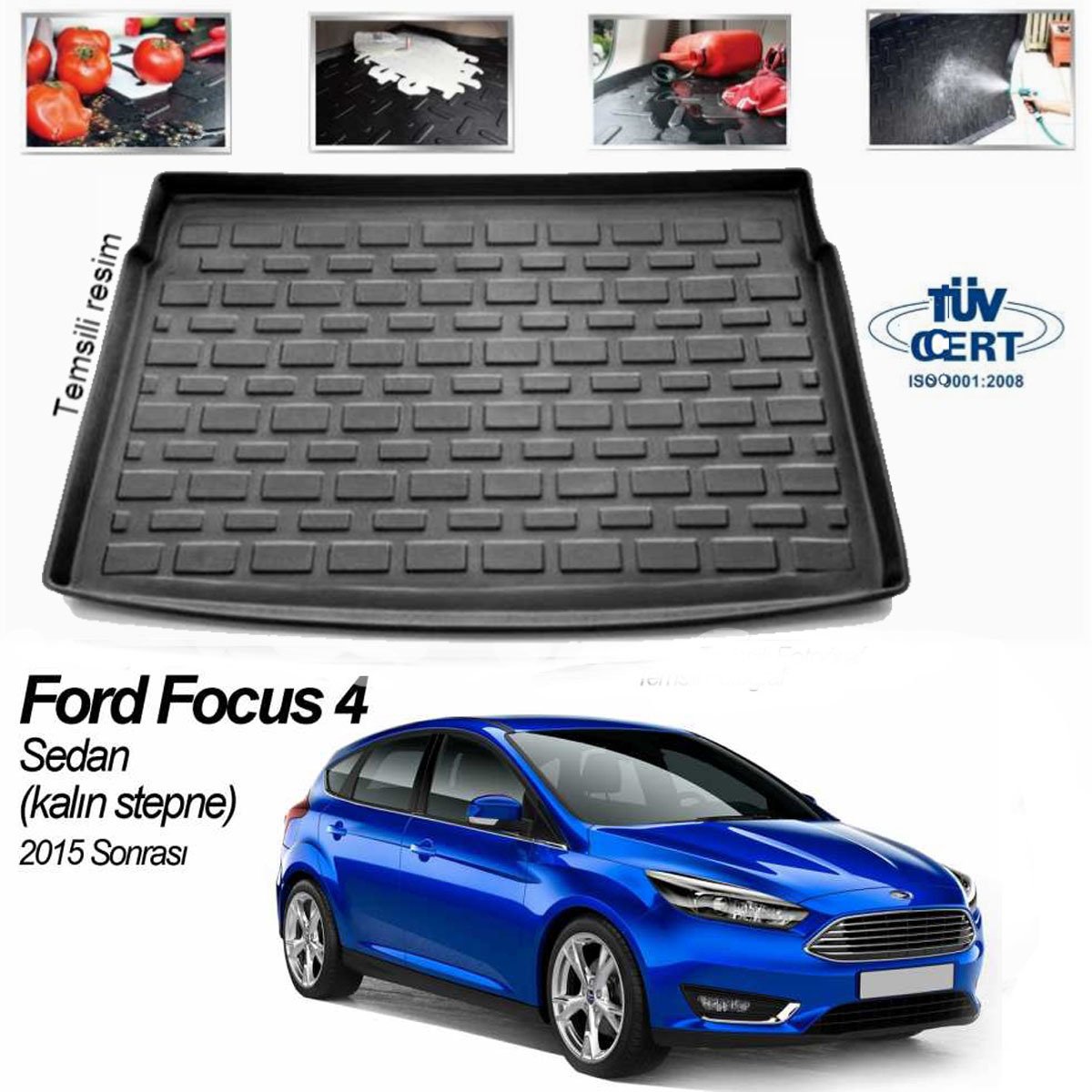 Ford Focus 4 HB Bagaj Havuzu Paspası 2016 Sonrası