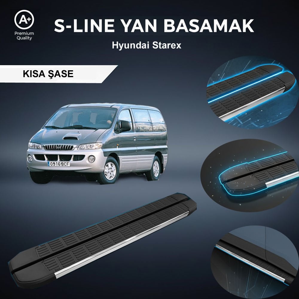 Hyundai Starex Kısa S-Line Premium Krom Yan Basamak  1998-2007