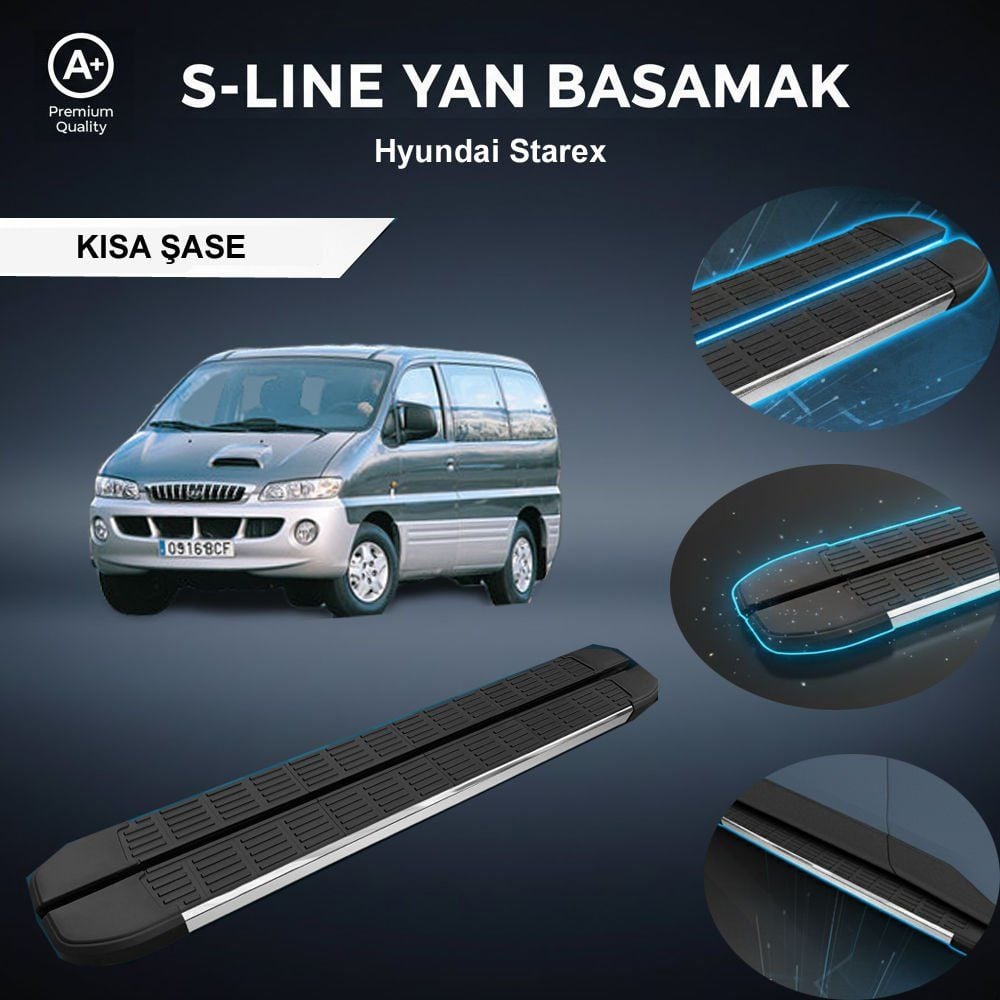 Hyundai Starex Uzun S-Line Premium Krom Yan Basamak  1998-2007