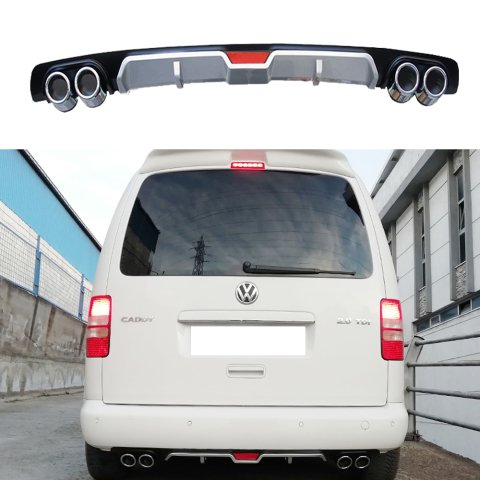 Volkswagen Caddy Difüzör Arka Tampon Eki 4 Egzoz Çıkışlı