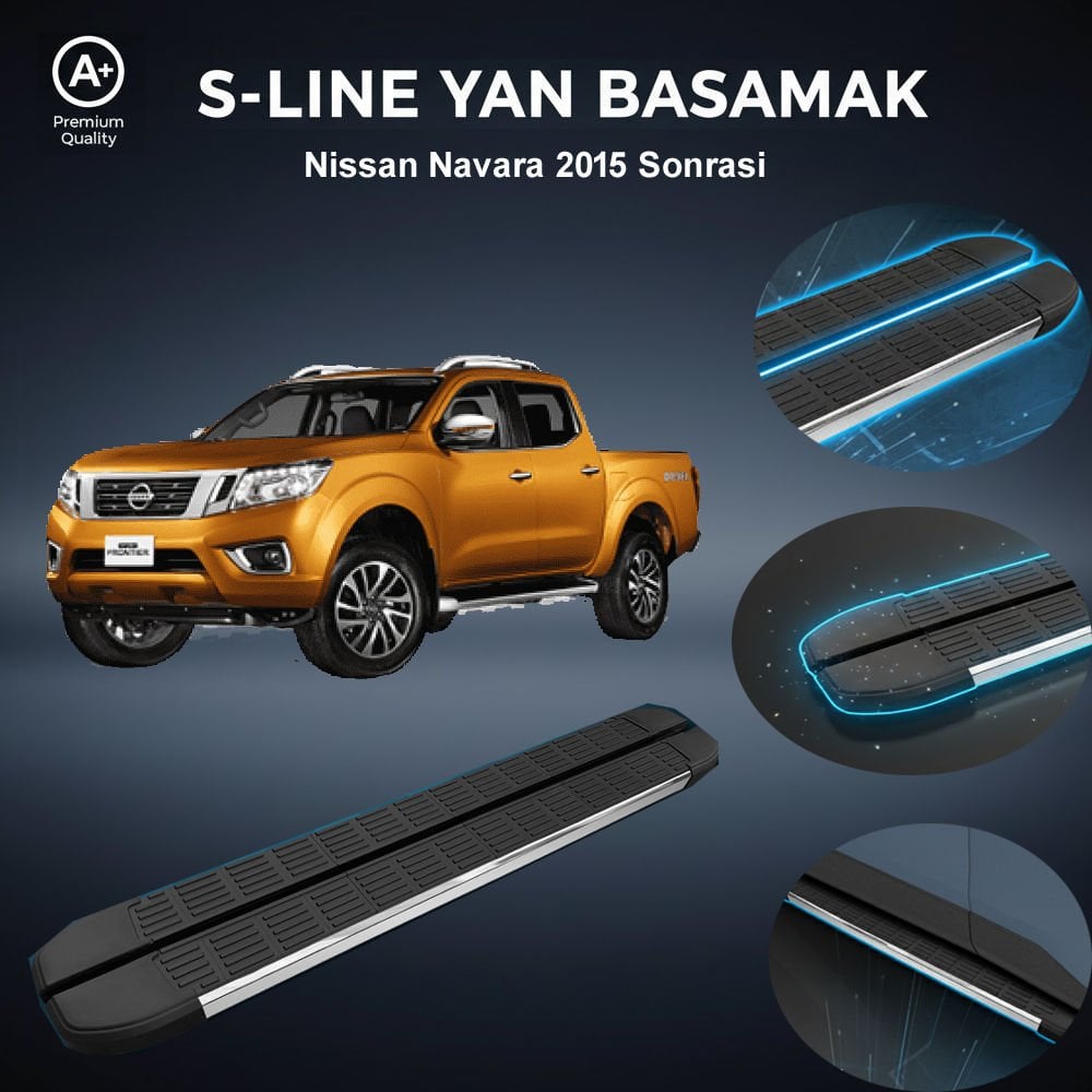 Nissan Navara S-Line Premium Krom Yan Basamak 2015 Sonrası