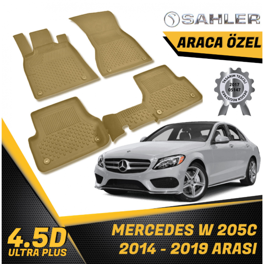 Mercedes W205 Havuzlu Paspas Bej 4,5D Sahler 2014-2019 Arası